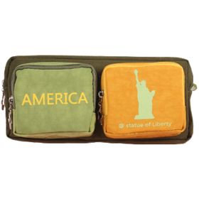 Practical Pen Bag Pencil Case Zipper Bag Stationery Pouch, Statue of Liberty