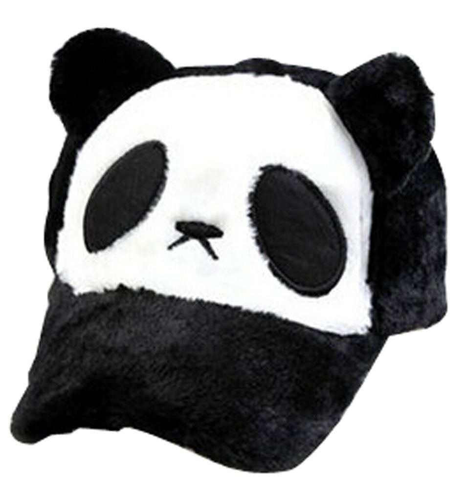 Baseball Hat Children Thicken Hat Cap Panda Style Fashion Cap Black
