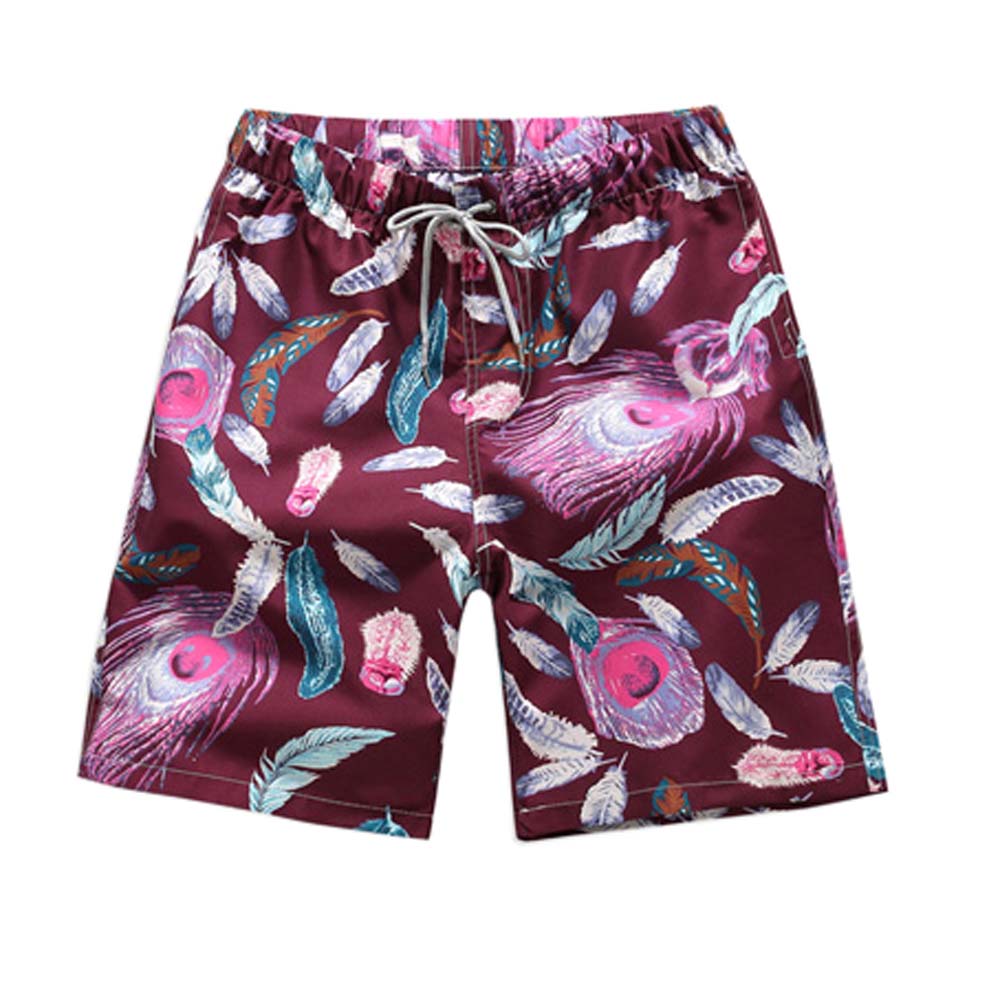 Stylish Men Shorts Quick Dry Beach Shorts Board Shorts Swim Trunks for Holiday, B