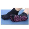 Cotton Toe Yoga Socks Non Slip Fashion Black Socks