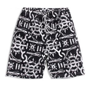 Summer Quick Dry Japan Style Black Relaxed Beach Swim Shorts Men