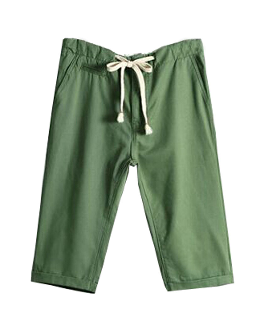 Fashion Summer Casual Cotton  Beach Shorts for Man, Green