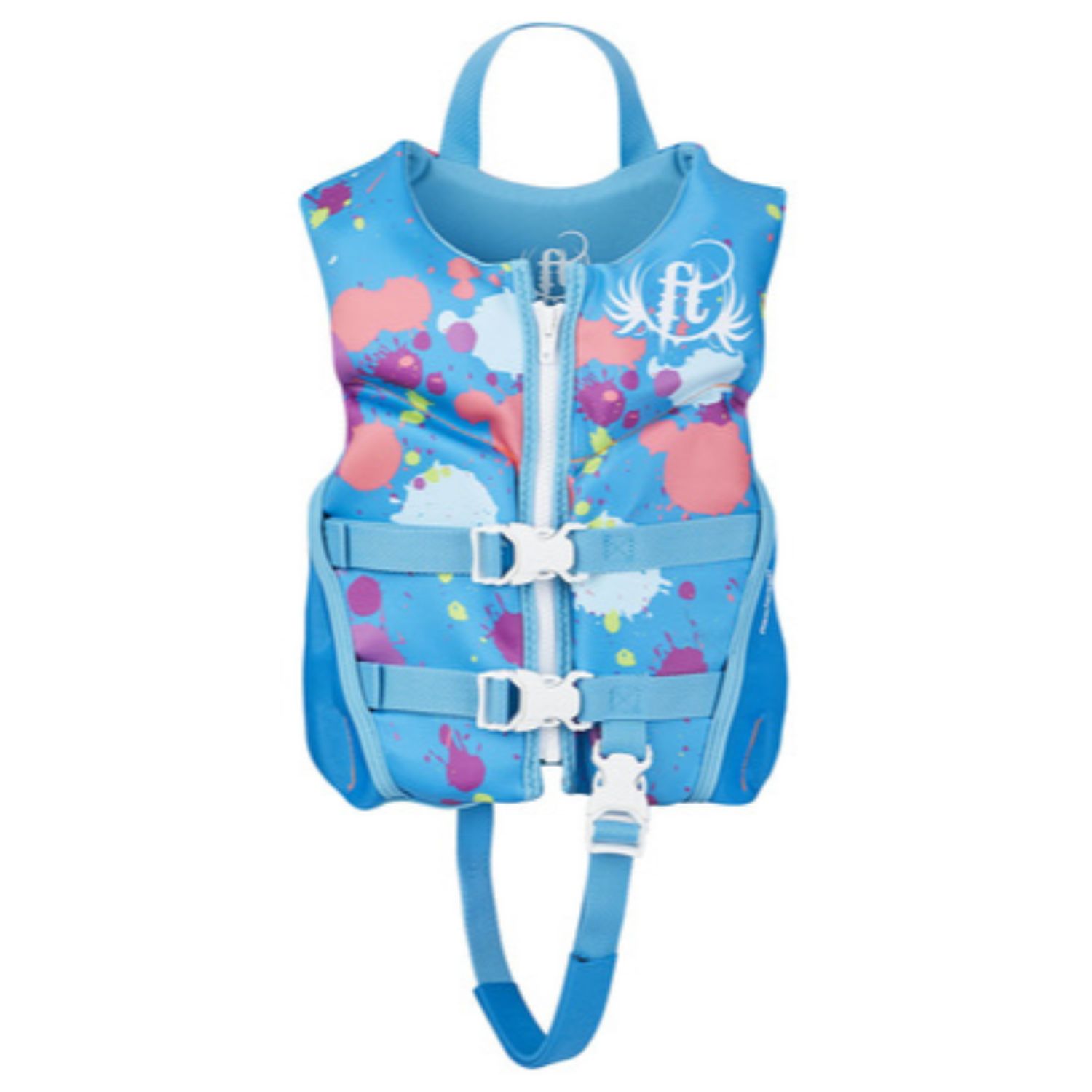 Full Throttle Child Life Jacket Rapid-Dry Flex-Back (Color: Aqua)