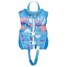 Full Throttle Child Life Jacket Rapid-Dry Flex-Back (Color: Aqua)